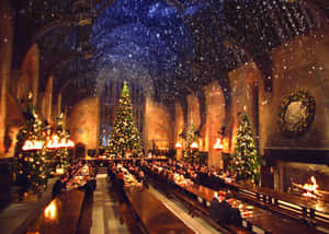 The Grandeur Of The Hogwarts Great Hall Wallpaper