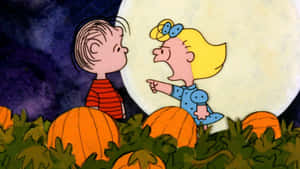 The Great Pumpkin In A Spooky Halloween Night Wallpaper