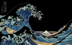 The Great Wave Crash By Katsushika Hokusai Wallpaper