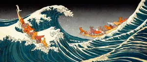 The Great Wave Isle Of Dogs Wallpaper