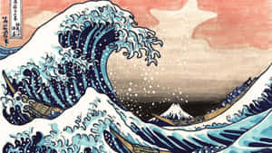 The Great Wave Of Kanagawa - A Iconic Woodblock Print By Katsushika Hokusai Wallpaper