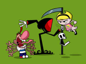 The Grim Adventures Of Billy And Mandy - Whacky And Spooky Characters Wallpaper