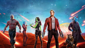 The Guardians Return To Defend The Galaxy In Guardians Of The Galaxy 2 Wallpaper