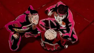 The Hand Strikes - Okuyasu Nijimura In Action Wallpaper