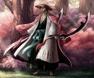 The Heroic Captain Of The 8th Division - Shunsui Kyoraku Wallpaper