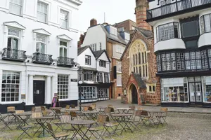 The Historic Town Of Exeter On A Clear Day Wallpaper