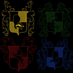 The Hogwarts Houses - Gryffindor, Hufflepuff, Ravenclaw, And Slytherin Wallpaper