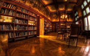 The Hogwarts Library - Exploring The Magical World Of Harry Potter Wallpaper