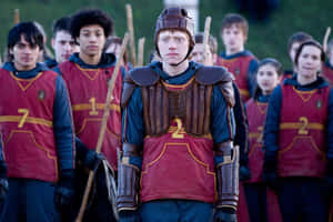 The Hogwarts Quidditch Team Showing Commitment And Dedication To The Sport Wallpaper