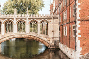 The Iconic Bridge Of Sighs At Cambridge University Wallpaper