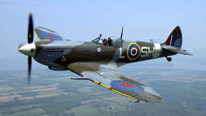 The Iconic British Spitfire Wwii Warbird Wallpaper