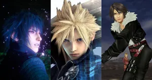 The Iconic Final Fantasy Characters In An Epic Formation Wallpaper