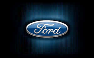 The Iconic Ford Logo On A Blue Gradient Background Wallpaper