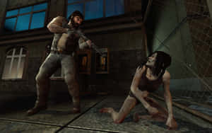 The Iconic Left 4 Dead Characters In Action Wallpaper