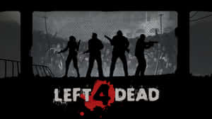 The Iconic Line-up Of Survivors In Left 4 Dead Wallpaper