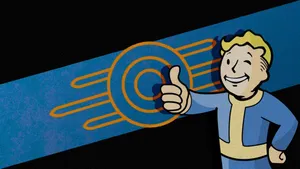 The Iconic Logo Of Bethesda's Fallout Franchise Wallpaper