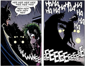 The Iconic Moment From The Killing Joke Comic Book - Joker Holding A Camera With A Maniacal Grin. Wallpaper