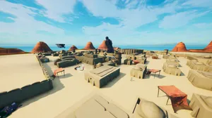 The Iconic Mos Eisley Spaceport On Tatooine Wallpaper