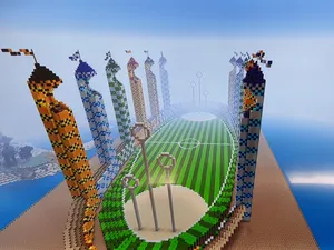 The Iconic Quidditch Pitch At Hogwarts Wallpaper
