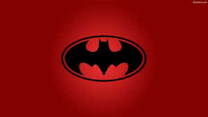 The Iconic Red Batman Logo Wallpaper