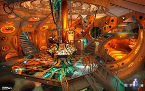 The Iconic Tardis Interior From Doctor Who Hd Wallpaper