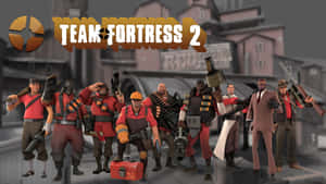 The Iconic Team Fortress 2 Characters In Battle Wallpaper