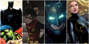 The Iconic Team Of Justice League Unlimited Superheroes Assembled Together In An Animated World. Wallpaper