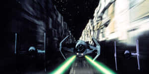 The Iconic Trench Run From The Original Star Wars Trilogy. Wallpaper