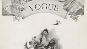 The Iconic Vogue Logo Against A Bright Backdrop Wallpaper