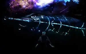 The Illusive Man In His Command Center Wallpaper