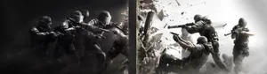 The Intense Battle - Call Of Duty Soldiers In Action Wallpaper