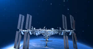 The International Space Station Orbiting Earth Wallpaper
