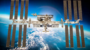The International Space Station Orbits Earth Wallpaper