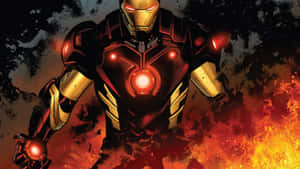 The Iron Man Armor Of Tony Stark Wallpaper