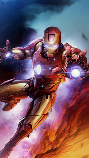 The Iron Man Iphone X: Try The Power Of Starktech In The Palm Of Your Hand Wallpaper