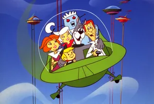 The Jetsons Green Space Car Wallpaper