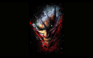 The Joker Painting - A Chaotic Masterpiece Wallpaper