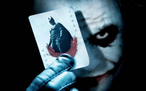 The Joker's Card In The Dark Knight Wallpaper