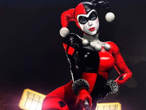 The Joker's Sidekick, Harley Quinn, Ready For Action In Arkham City Wallpaper