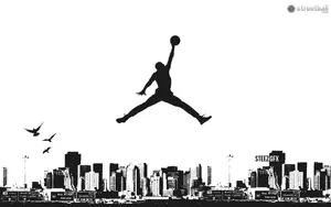 The 'jumpman' Logo On A Jordan Cell Phone Wallpaper