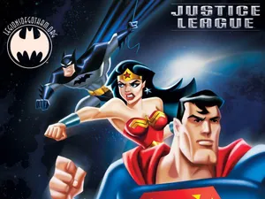 The Justice League Unlimited Team In Action Wallpaper