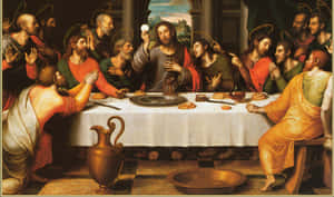 The Last Supper - A Masterpiece By Leonardo Da Vinci Wallpaper