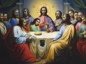 The Last Supper - A Masterpiece By Leonardo Da Vinci Wallpaper