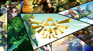 The Legend Of Zelda: Skyward Sword - Link And Zelda Amidst A Stunning Landscape Wallpaper