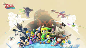The Legend Of Zelda: The Wind Waker Adventure At Sea Wallpaper
