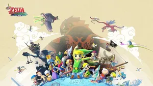 The Legend Of Zelda: The Wind Waker Adventure At Sea Wallpaper