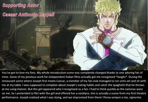 The Legendary Caesar Anthonio Zeppeli In Intense Battle Stance Wallpaper
