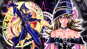 The Legendary Dark Magician - Master Of Arcane Spells Wallpaper