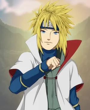 The Legendary Fourth Hokage Of Konoha, Minato Namikaze In Action Wallpaper