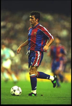 The Legendary Hristo Stoichkov In Action On The Football Field Wallpaper